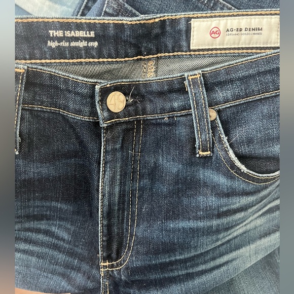 AG Adriano Goldschmied High-Rise Straight Crop Jeans - Picture 3 of 5